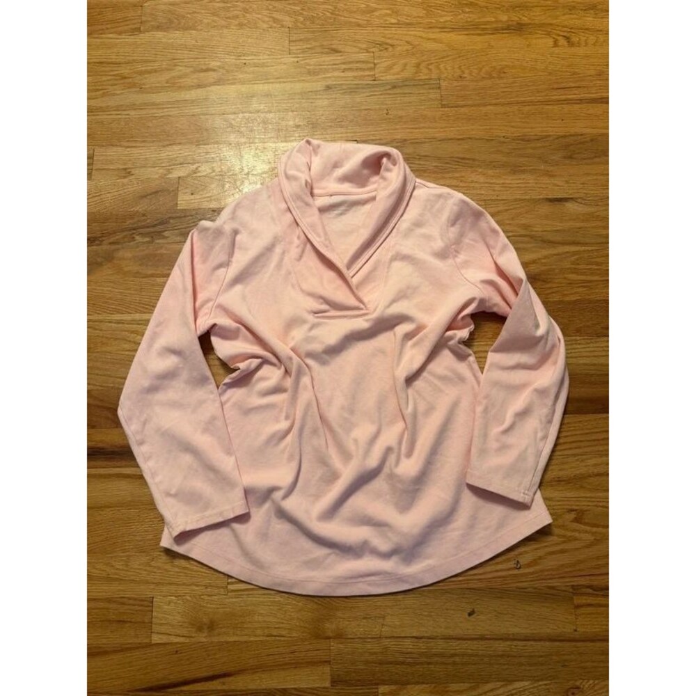 l.l bean pink cowl neck pull over
